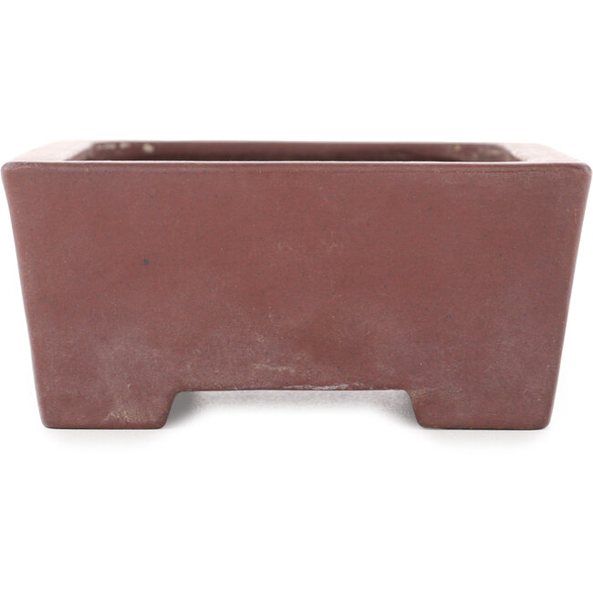 Vaso bonsai rettangolare non smaltato di Yamaaki - 134 x 105 x 48 mm