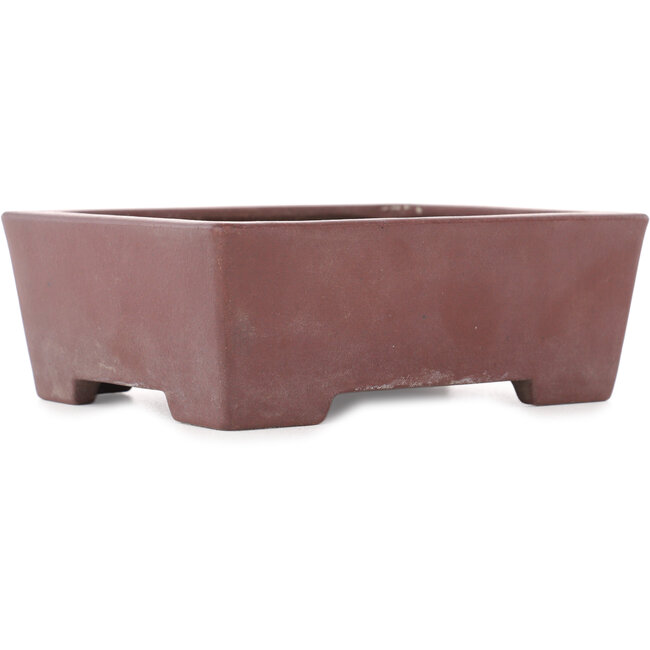 Maceta rectangular sin esmaltar para bonsái de Yamaaki - 134 x 105 x 48 mm