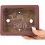 Rectangular unglazed bonsai pot by Yamaaki - 134 x 105 x 48 mm