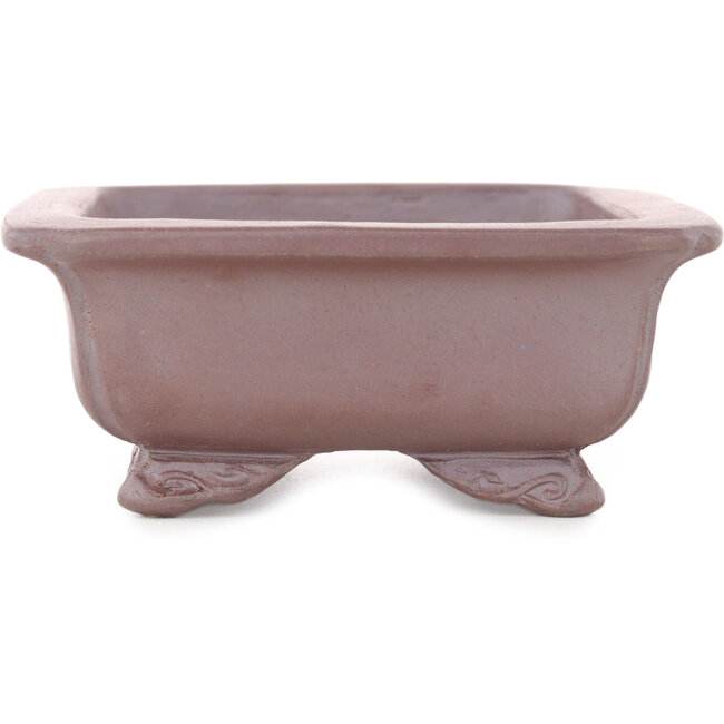 Rechthoekige ongeglazuurde bonsaipot van Koyou - 148 x 110 x 45 mm
