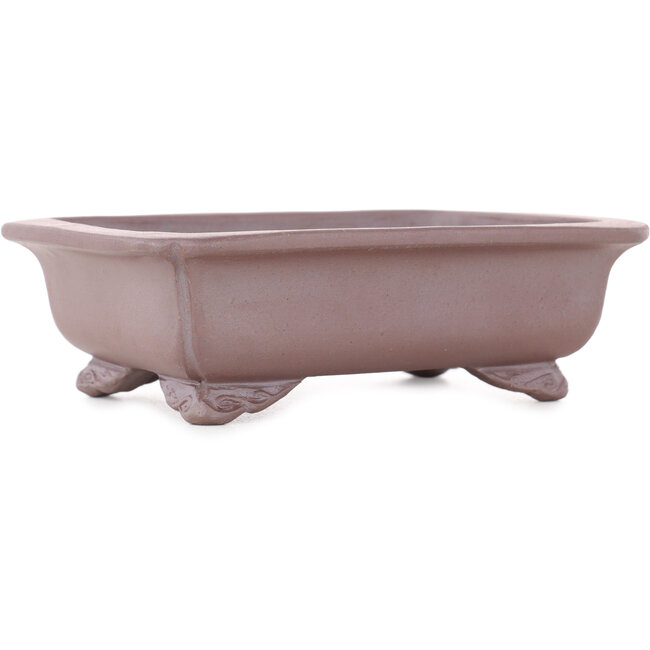 Rechthoekige ongeglazuurde bonsaipot van Koyou - 148 x 110 x 45 mm