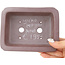 Rectangular unglazed bonsai pot by Koyou - 148 x 110 x 45 mm