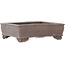 Rectangular unglazed bonsai pot - 110 x 90 x 35 mm