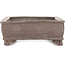 Rectangular unglazed bonsai pot - 110 x 90 x 35 mm