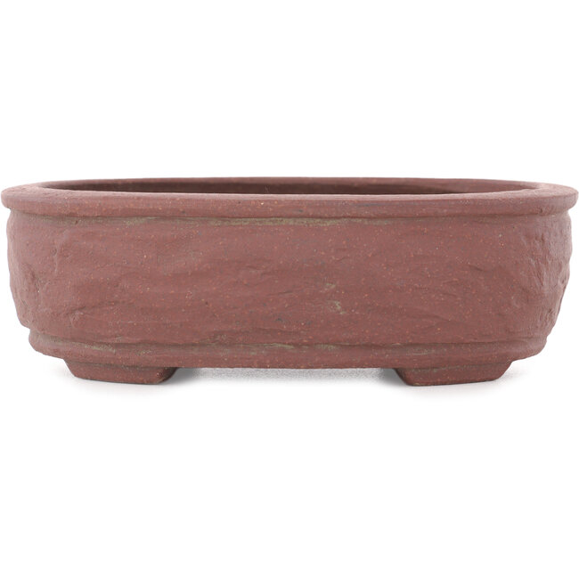 Pot à bonsaï ovale non émaillé - 140 x 108 x 45 mm