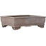 Rectangular unglazed bonsai pot - 110 x 90 x 35 mm