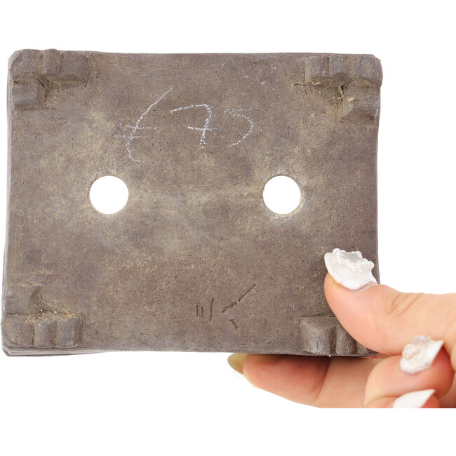 Pot à bonsaï rectangulaire non émaillé - 110 x 90 x 35 mm