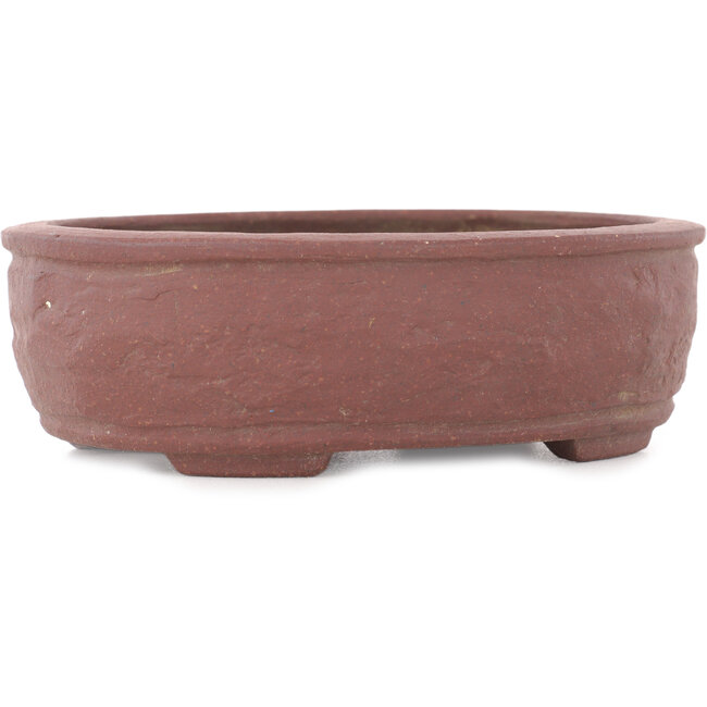Pot à bonsaï ovale non émaillé - 140 x 108 x 45 mm