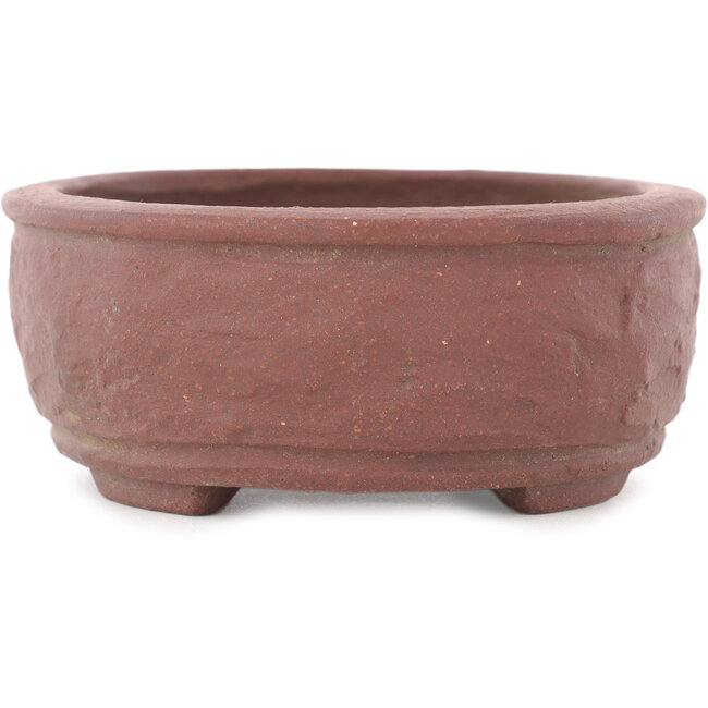 Ovale ongeglazuurde bonsai pot - 140 x 108 x 45 mm