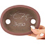 Pot à bonsaï ovale non émaillé - 140 x 108 x 45 mm