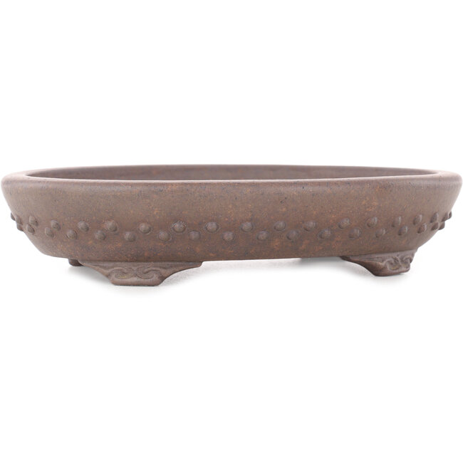 Ovale ongeglazuurde bonsai pot - 178 x 135 x 37 mm
