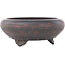 Pot à bonsaï rond non émaillé de Bigei - 123 x 123 x 50 mm