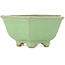 Pot à bonsaï hexagonal vert craquelé par Hattori - 157 x 157 x 65 mm