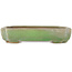 Pot à bonsaï ovale vert craquelé par Hattori - 160 x 113 x 35 mm
