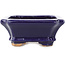 Maceta rectangular para bonsái de color azul oscuro de Hattori - 142 x 112 x 45 mm