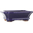 Maceta rectangular para bonsái de color azul oscuro de Hattori - 142 x 112 x 45 mm