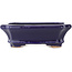 Maceta rectangular para bonsái de color azul oscuro de Hattori - 142 x 112 x 45 mm