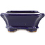 Maceta rectangular para bonsái de color azul oscuro de Hattori - 142 x 112 x 45 mm