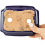 Rectangular dark blue bonsai pot by Hattori - 142 x 112 x 45 mm