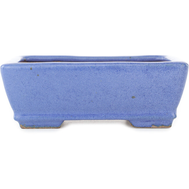 Maceta rectangular para bonsái de color azul claro de Hattori - 155 x 110 x 55 mm