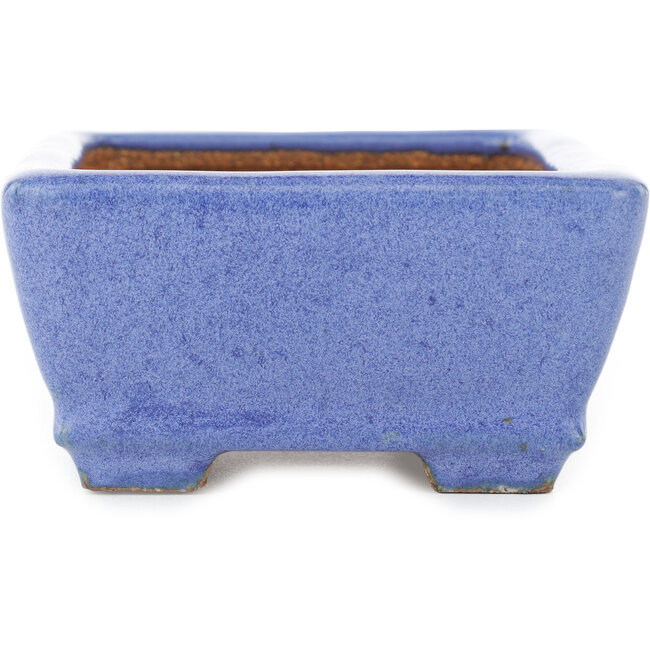 Maceta rectangular para bonsái de color azul claro de Hattori - 155 x 110 x 55 mm