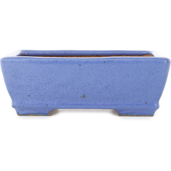 Rechthoekige lichtblauwe bonsaipot van Hattori - 155 x 110 x 55 mm