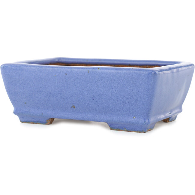 Maceta rectangular para bonsái de color azul claro de Hattori - 155 x 110 x 55 mm