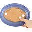 Maceta ovalada para bonsái de color azul claro de Hattori - 197 x 152 x 45 mm