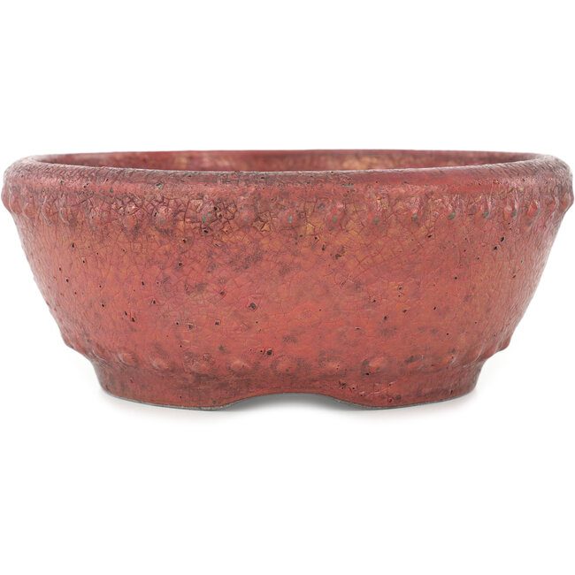 Maceta redonda roja para bonsái de Koyou - 148 x 148 x 60 mm