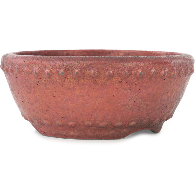 Maceta redonda roja para bonsái de Koyou - 148 x 148 x 60 mm