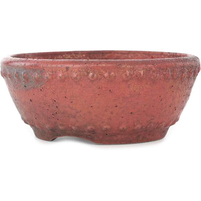 Maceta redonda roja para bonsái de Koyou - 148 x 148 x 60 mm