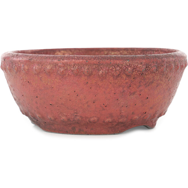 Pot à bonsaï rond rouge de Koyou - 148 x 148 x 60 mm
