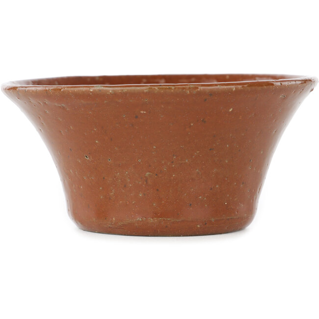 Ronde bruine bonsai pot van Koyou - 120 x 120 x 55 mm
