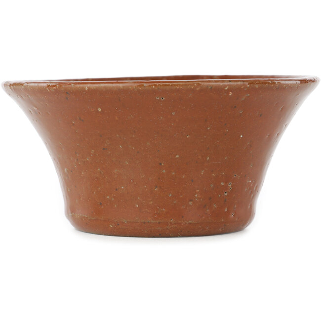 Pot à bonsaï rond marron de Koyou - 120 x 120 x 55 mm