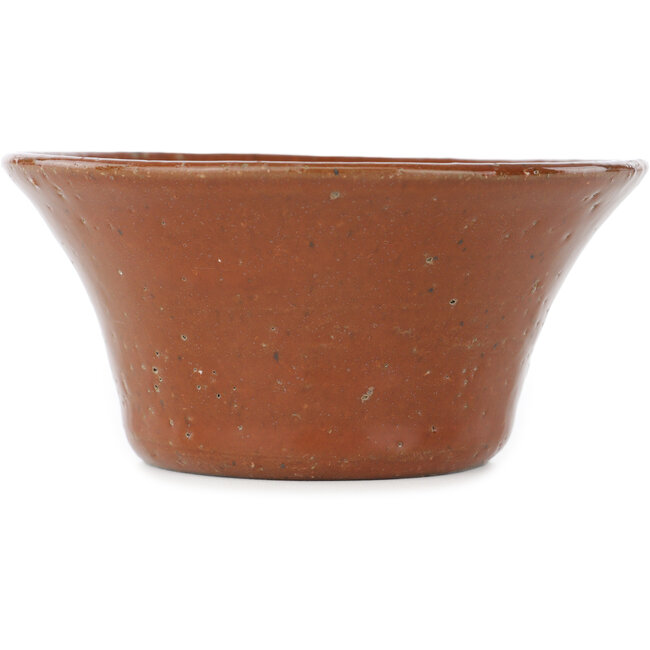Ronde bruine bonsai pot van Koyou - 120 x 120 x 55 mm