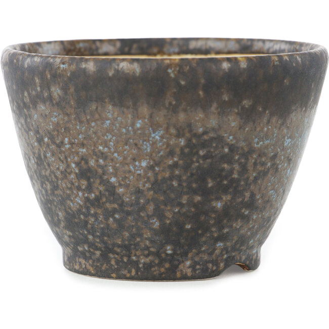 Vaso bonsai rotondo marrone di Koyou - 87 x 87 x 60 mm