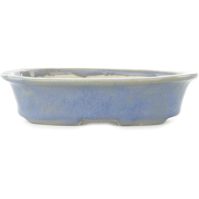 Vaso bonsai ovale blu e grigio di Koyou - 130 x 110 x 30 mm