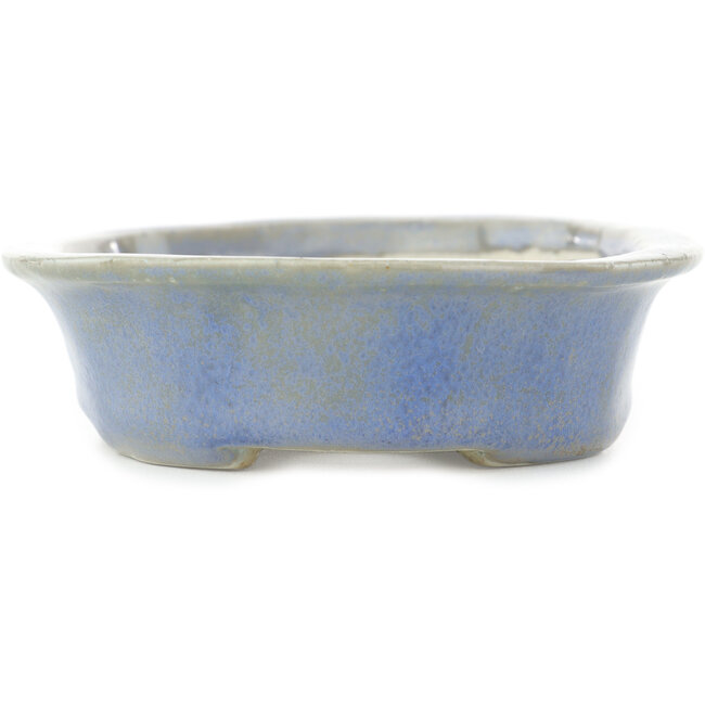 Vaso bonsai ovale blu e grigio di Koyou - 130 x 110 x 30 mm