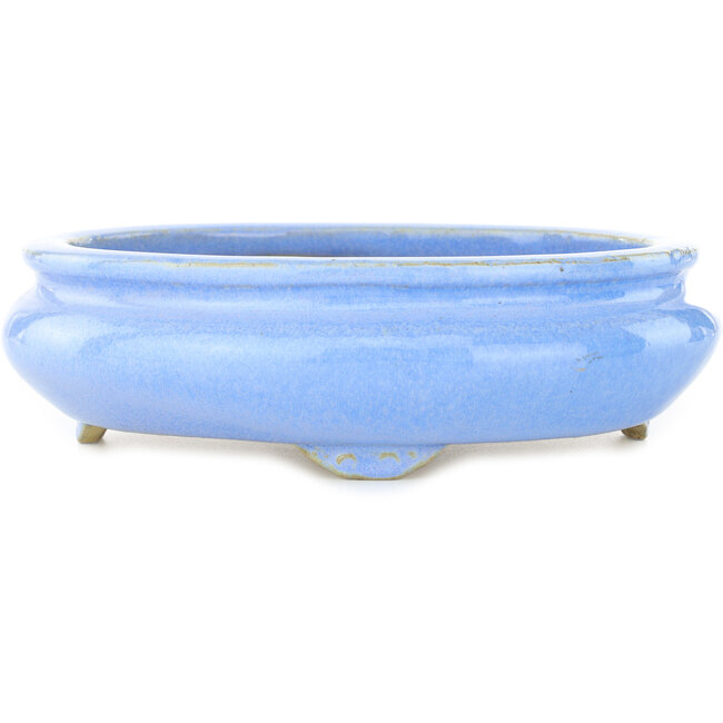 Vaso bonsai ovale azzurro chiaro di Koyou - 210 x 180 x 58 mm