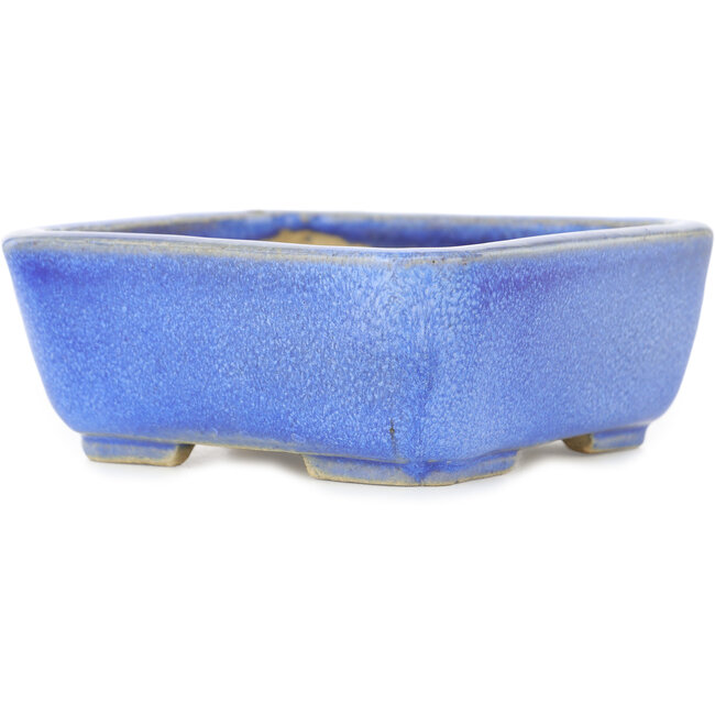 Vierkante blauwe bonsai pot van Koyou - 105 x 105 x 45 mm