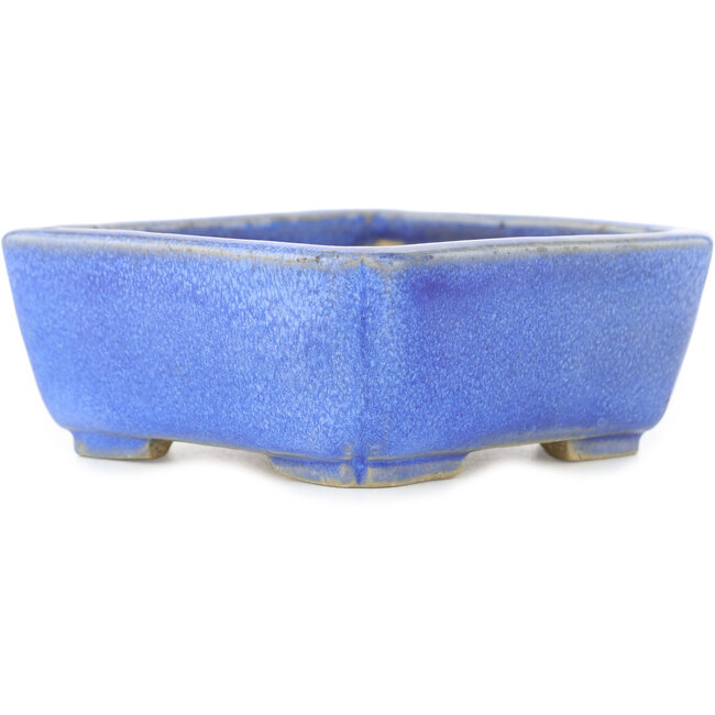 Vierkante blauwe bonsai pot van Koyou - 105 x 105 x 45 mm
