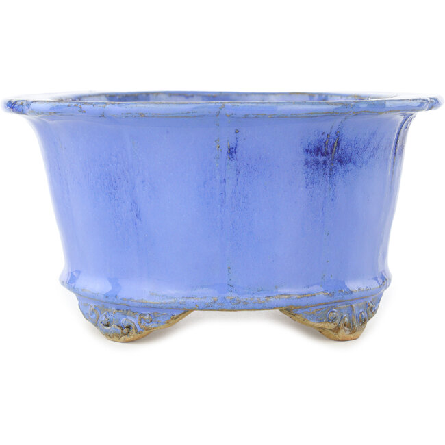 Vaso bonsai rotondo blu di Koyou - 175 x 175 x 95 mm