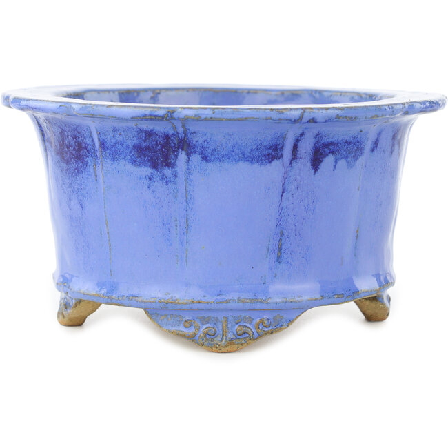 Maceta redonda azul para bonsái de Koyou - 175 x 175 x 95 mm