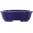 Ovale donkerblauwe bonsaipot van Koyou - 97 x 78 x 30 mm