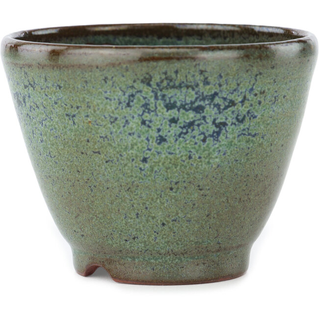 Maceta para bonsái redonda verde y azul de Koyou - 90 x 90 x 68 mm