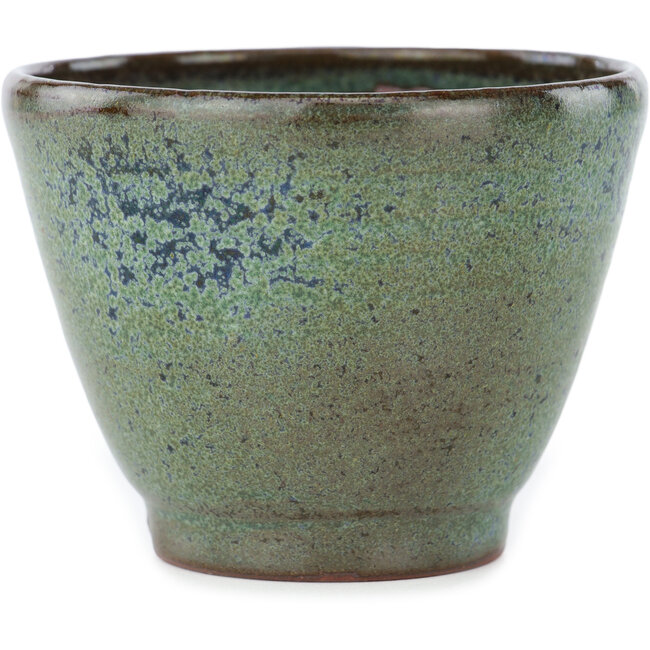 Vaso bonsai rotondo verde e blu di Koyou - 90 x 90 x 68 mm