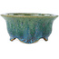 Pot à bonsaï rond vert de Koyou - 135 x 135 x 63 mm