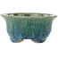 Pot à bonsaï rond vert de Koyou - 135 x 135 x 63 mm