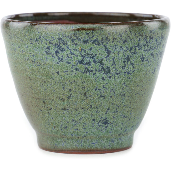 Pot à bonsaï rond vert et bleu de Koyou - 90 x 90 x 68 mm