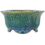 Pot à bonsaï rond vert de Koyou - 135 x 135 x 63 mm